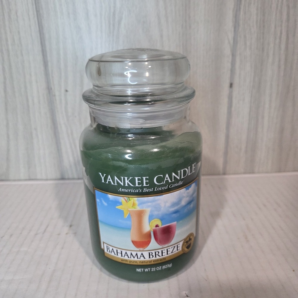Yankee Candle Bahama Breeze Large Jar Candle 22 oz W/ Pure Natural Extracts